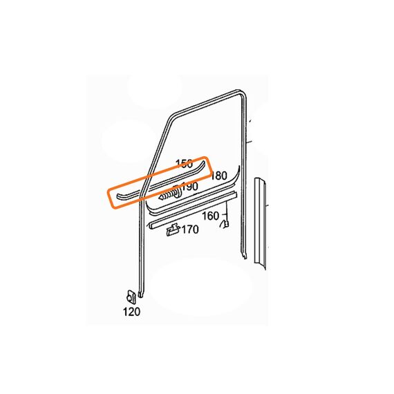Außen Abdichtschiene Fenster Fensterführung Fahrertür Beifahrertür  , 2 image